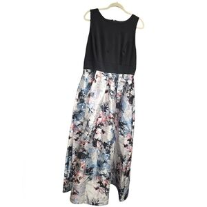 Melrose Social Women's Boat-Neck Sleeveless Maxi Dress Multi Color Sz 16 NWT